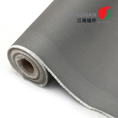 0.65mmの650ステンレス鋼耐火性のカーテンのためのワイヤーによって補強されるポリウレタンCoatedFiberglassのグラス ファイバーの布